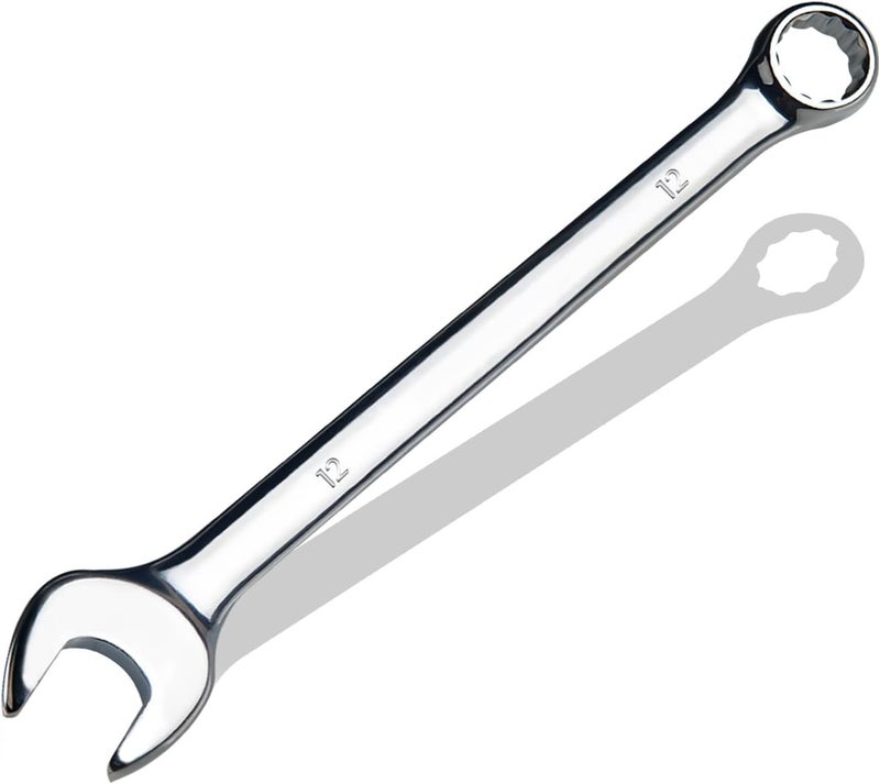 pgroup 12mm Metric Combination Wrench, CR-V Steel with Mirror Polish, 12-Point Design, 15-Degree Offset, Perfect for Auto Repair, Household, Car & Truck Emergency - Image 1